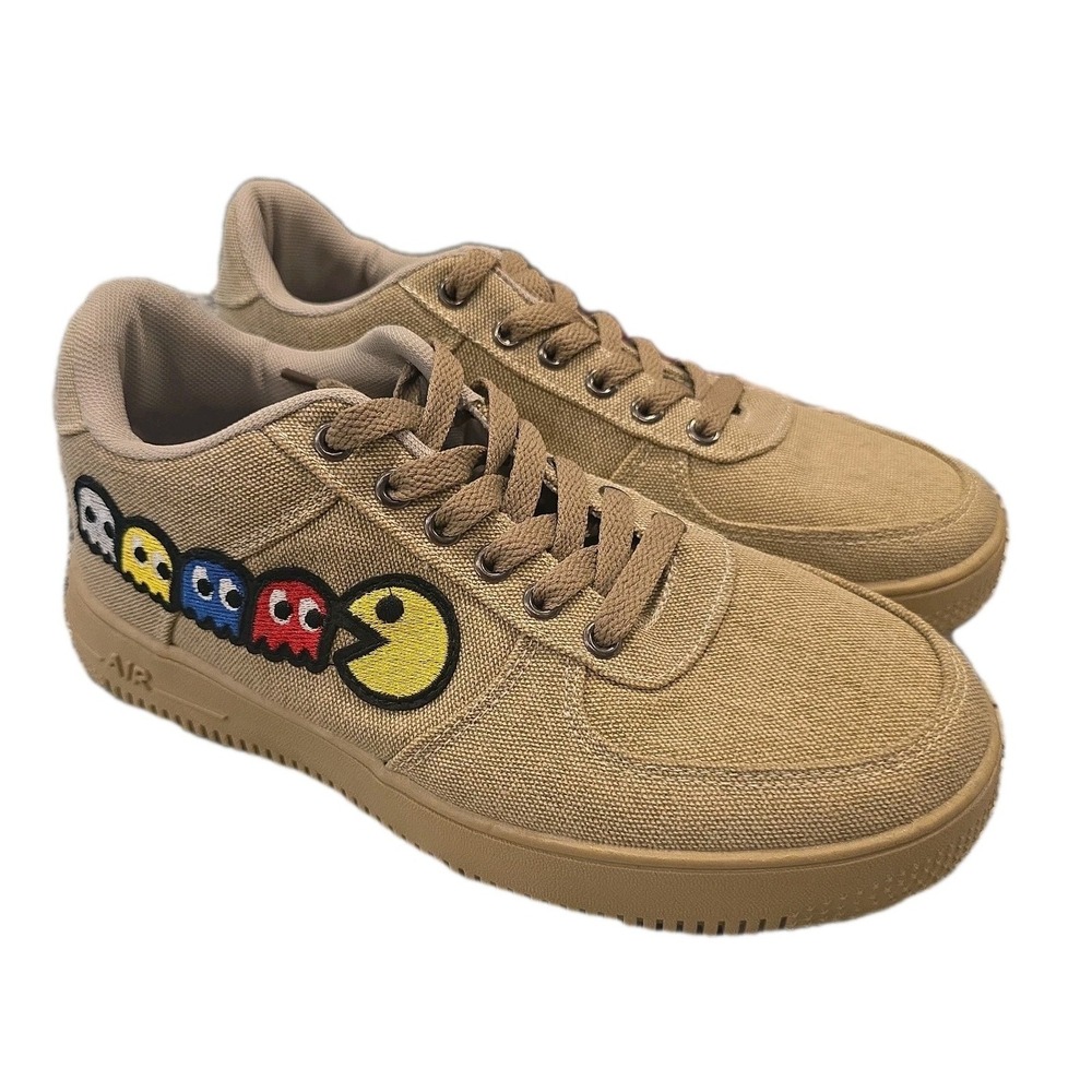 NEW Tan Canvas PAC MAN Skateboard Shoes Size EU 39